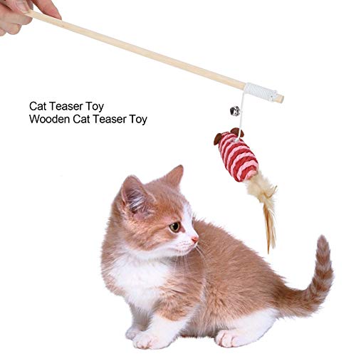 Brinquedo de varinha de gato, brinquedo de provocação de gato de madeira Gato de provocação de madei