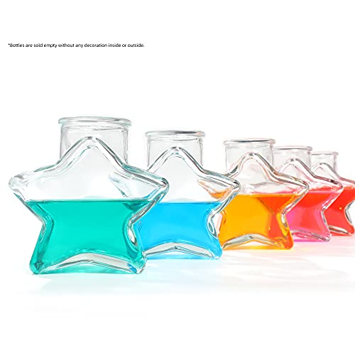 Magic Season Decorative Glass Bottles With Cork Stoppers (10 Fl Oz. Five-Pointed Star Bottles / 2 Pcs) #TOP6