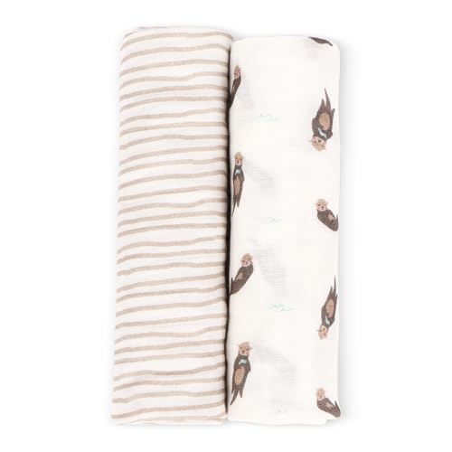 Image of Muslin Baby Swaddle - Breathable Receiving Blankets for Newborn Baby, 70% Viscose derived from Bamboo, 30% Spandex, Imported