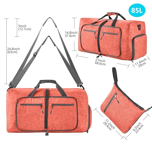 Image of Vomgomfom 65L /85L /115L Foldable Travel Duffle Bag with Shoe Compartment