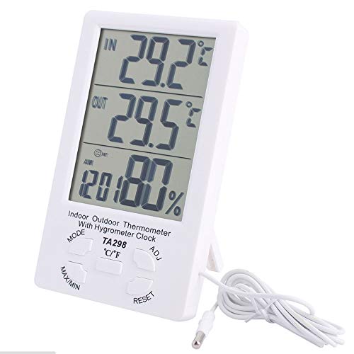 JulySeeYouz Room Thermometer Hygrometer, LCD Digital Indoor Outdoor Hygrometer Humidity Thermometer Temperature Meter Digital Temperature Monitor for Home