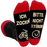 lanfrom Lustige Socken, Gaming Bitte Nicht Stören Ich Zocke Neuheit Baumwoll Zocken Rutschfeste Bunte Wintersocken Geschenk Für Männer Frauen Kinder Freund Weihnachts Geburtstag