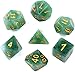 HDdais Polyhedral DND Dice Sets, 7-Die RPG Resin Green D&D Dice Set for Dungeons and Dragons Role Playing Games and Tabletop Game