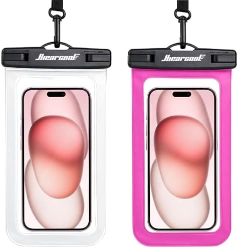 Hiearcool Universal Waterproof Phone Pouch,IPX8 Cell Phone Waterproof Case Up to 8.3