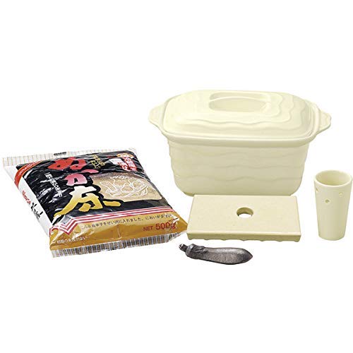 Amazon｜ホワイト ミニぬか漬け鉢セット ぬか床500g*1袋付き 日本製
