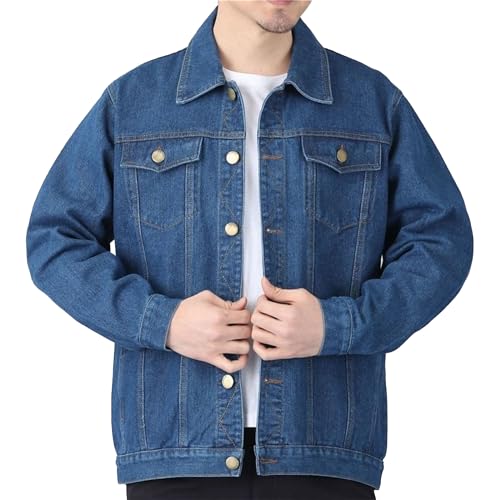 Chaqueta de mezclilla para hombre estilo camionero miniatura 1