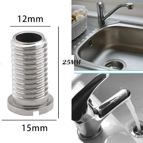 Amazleer Hohlschraube Spüle, Edelstahl Hohlschrauben für Küchenspülen, M12 x 25 mm, 2 Stück Stöpsel für Spülbecken, Zubehör (2, 25MM304)