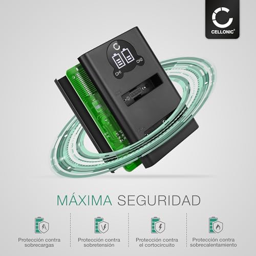 CELLONIC Cargador Dual EN-EL5 Smart y Rápido Compatible con Cargador Doble MH-61 + Cable USB de Carga Alimentación - imagen 5