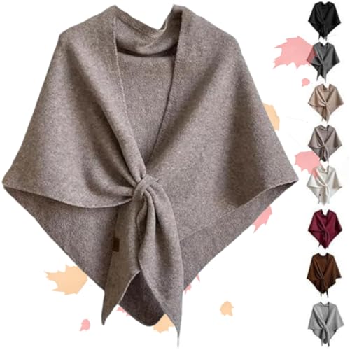 Pashmina Shawl Wraps for Women - Women’s Elegant Solid Color Shawl, Shawl Wraps Knitted Shawls and Wrap Cardigan Cape