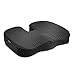 Kensington K55807WW Cuscino per Sedile in Cool-Gel Premium, Nero, Minore Pressione sulla Colonna Vertebrale, Miglioramento Posturale, Ergonomico