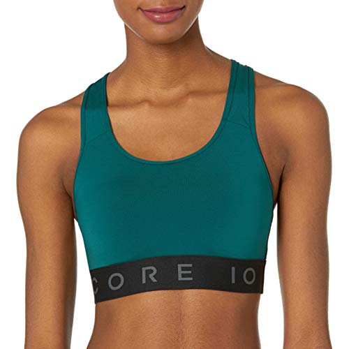 Core 10 Women's All Around Medium-Support Strappy, Cross-Back, and T-Back Yoga Sports Bra, Teal Blue, Crossback, X-Small -  CDS-8225C-Blue-X-Small