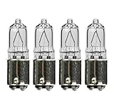 Pack Of 4 Q75CL/DC 75 Watt 120 Volt JD Type BA15D DC Bayonet Base 75W T4 Halogen Clear Light Bulb