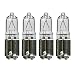 Pack Of 4 Q75CL/DC 75 Watt 120 Volt JD Type BA15D DC Bayonet Base 75W T4 Halogen Clear Light Bulb