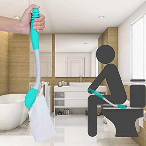 Toilet Aids Tools Disabled aids, Long Reach Comfort Wipe, Disability aids, Toilet Tissue Aids Tools,Bottom Wiper, Toilet aids for Wiping, Extends Your Reach15" Grips Toilet Paper Cover