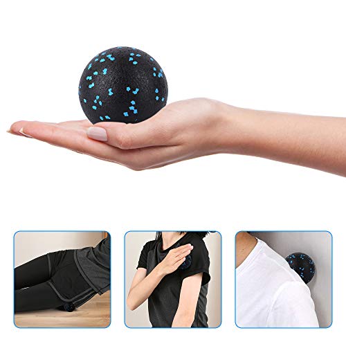 Massagem nos Pés Roller Spiky Ball Bola Fascial Banda de Resistência Conjunto Bolsa para Alívio da D