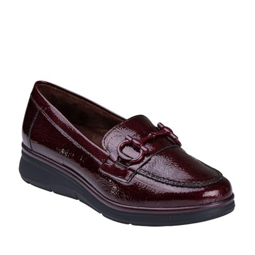 PITILLOS 10701 Mocasin DE Piel con Adorno Mujer Burdeos 41