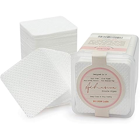 Lyon Lash Eyelash Extension Glue Adhesive Wipes 200 PCS | Glue Residue Remover Cleansing Pad Lint Free | Essential Lash Extensions Supplies Accessories Tools Cover