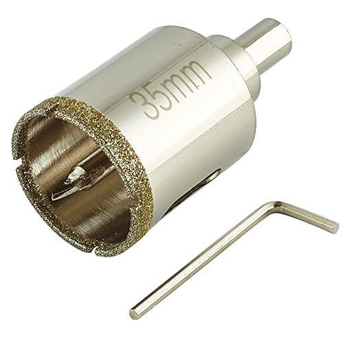 Image of 3 Inch + 1 3 /8 Inch Diamond Hole Saw with Pilot Bit, DaduoRi Tile Hole Saw Bits with Center Drill Bit for Glass, Porcelain Tile,Ceramics, Marble and Granite