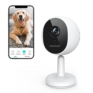 WUUK 4MP/2.5K Indoor Security Camera with Magnetic Base, Baby Monitor Camera, Dog/Pet Camera with App, Easy to Install, Elderly Camera, Night Vision, 2-Way Audio, Compatible with Alexa & Google