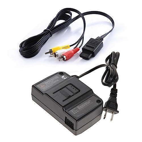BETOOKY 1 Conjunto De Carregador Preto Para Adaptador De Energia N64 Adaptador De Energia De Jogo Pa