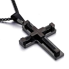black: cross pendant 2.01''