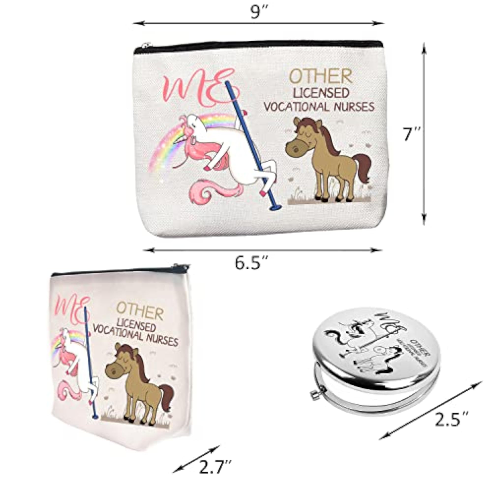 LVN Nurse Makeup Bag, Gift for Nurses