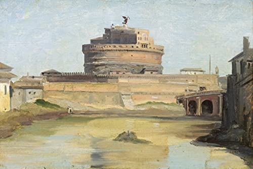 Affiche Toile le Château Saint-Ange de Jean Baptiste Camille Corot - Impression 60x90cm