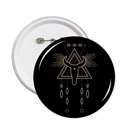 Badge Alien Géométrie Totem : lot de 5 pins ronds multicolores taille S pour vêtement