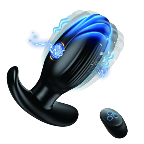 PQKuss Analvibrator Prostata Stimulator Silikon mit 3 Stromschlag und 10 vibrationsmodi,mit Fernbedienung Analplug Electric Shock Vibratoren Anal Plug Stimulation Sexspielzeug für Männer, Frauen