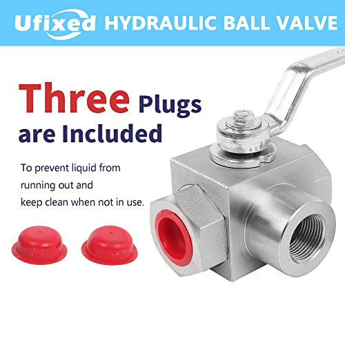 Ufixed Hydraulic Ball Valve 3 Way 3/4 Inch NPT Female Hydraulic Valve