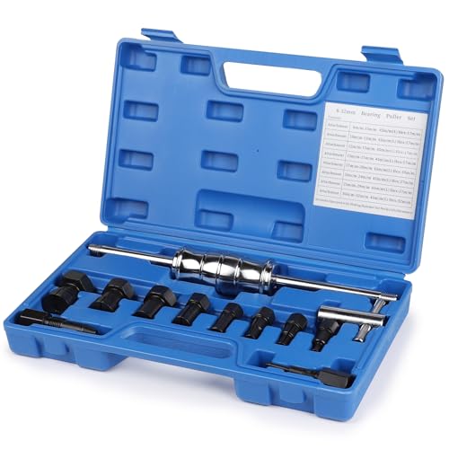 DBREAKS 12 TLG Lagerabzieher 8-32 mm Sackloch Innenlager Abzieher Lager Abzieher Set mit Gleithammer und Erweiterbaren Spannzangen Innenabzieher für Auto und Motorrad