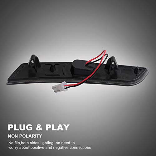 Ruxifey Smoked Led Side Marker Lights Front Rear Bumper Sidemarker Reflectors Compatible With 2016 To 2021 Camaro Red Amber - Pack Of 4 #TOP5