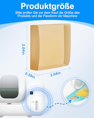 Haliya 4 Stück N50 Geruchsvernichter für Pura Max Selbstreinigende Katzentoilette,für Pura Max 2 Katzentoilette Geruchsbeseitiger, für Purobot Max Pro Automatische Katzentoilette