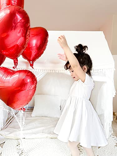 Stelle Toddler/Girls Short Sleeve Casual A-Line Twirly Skater Dress For School Party 3-12 Years(White-6 Years) #TOP5