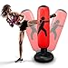 Saco de Boxeo Inflable de 160 cm, Saco de Boxeo de kárate de Taekwondo, Saco de Boxeo Inflable con Columna de perforación y Base Gruesa para niños y Adultos, Ejercicio y Alivio del estrés