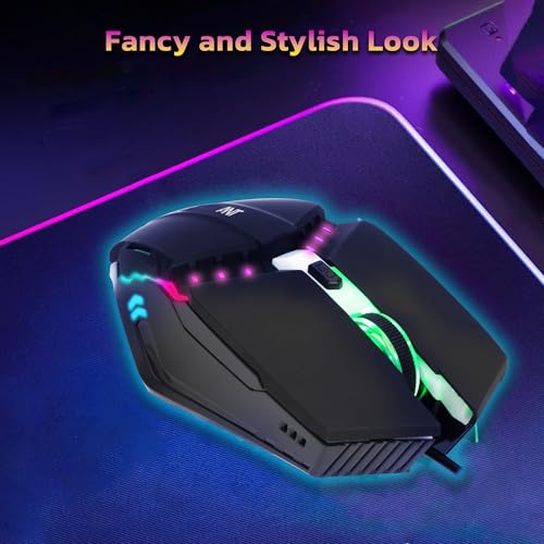 Image of Ant G20 Gaming Mouse, Wired Mouse with RGB Backlit and Adjustable DPI, Ergonomic Office Laptop Mouse, Computer Gamer Mouse with 7 Responsive Buttons for Windows /Mac /Linux /Chrome
