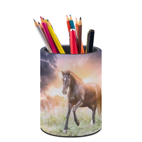 XUWU Portalápices, organizador de lápices, bonito vaso para lápices, decoración de escritorio, soporte para brochas de maquillaje, suministros de oficina multifuncionales para el hogar, aula, escuela