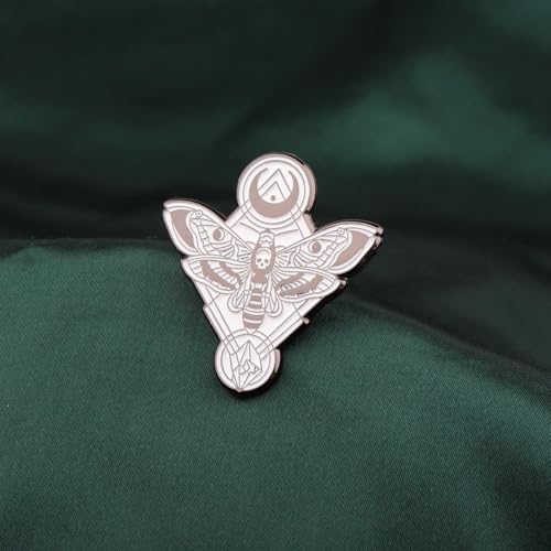 Image of PLITI Silence Lambs Movie Inspired Gift Hannibal Lecter Fan Gift Death Head Moth Brooch For Horror Movie Lover