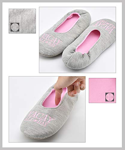 Image of Panda Bros Women's Ballerina House Slippers,Anti-Skid Comfy Warm Ballet Style Slippers