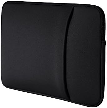 RAINYEAR 11-11.6 Inch Laptop Sleeve Case Soft Carrying Bag Cover with Front Pocket & Accessories Pouch,Compatible with 11.6" MacBook Air for 11" Notebook Tablet Computer Chromebook(Black)
