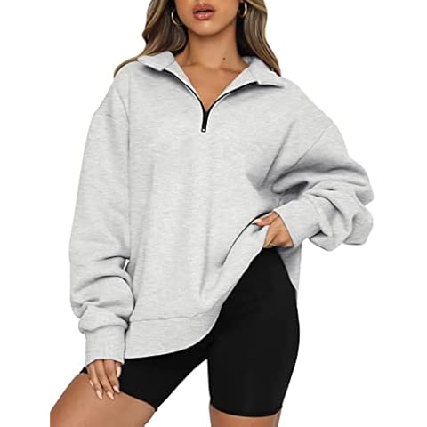 Famulily Women's Comfy Half Zip Hoodie Cover