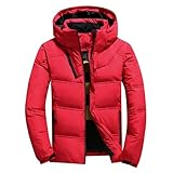 [Teevaseoan] ダウンジャケット メンズ コート 冬服 大きいサイズ 防風 防寒 軽量 暖かい アウター 中綿ジャケット 厚手 ライトダウン ジャンパー ダウンコート ジップアップ ジャケット 柔らかい 秋服 アウトドア 春秋冬(DDレッド/2XL)