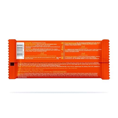 Image of Yogabar Protein Bar Power up, Choco Peanut Bar, 70 gm
