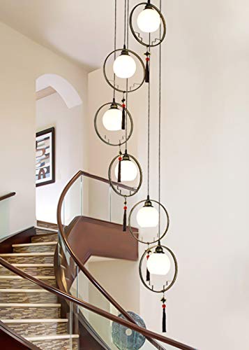 Luminaire suspendu salon pour pavillon duplex moderne - 4