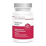 Dr. Dewin® Hyaluron Kollagen Kapseln hochdosiert -1200 mg- Hyaluronsäure Kapseln 90 Stk. mit Q10, Kollagen hochdosiert, Dosis für 30 Tage, mit Biotin + Vitamin C + B12, Testsieger 2021/2022