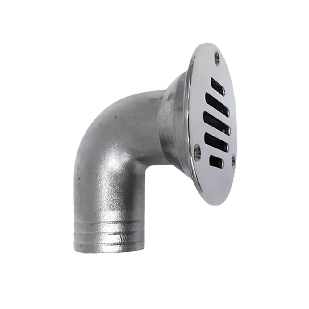 Floor Deck Cockpit Drain Scupper Compatible With Alastin 32 Inch And 38 Inch Boats 316 Stainless Steel One Piece Curved Marine Hardware(38mm)