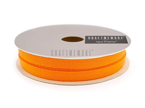 Craftmemore 3/4 Inch Twill Tape Fabric Ribbons Webbing Herringbone Twill Bias Binding Tape For Clothes Sewing Craft Trim Lace 36 Yards (Mp38 Orange) #TOP1