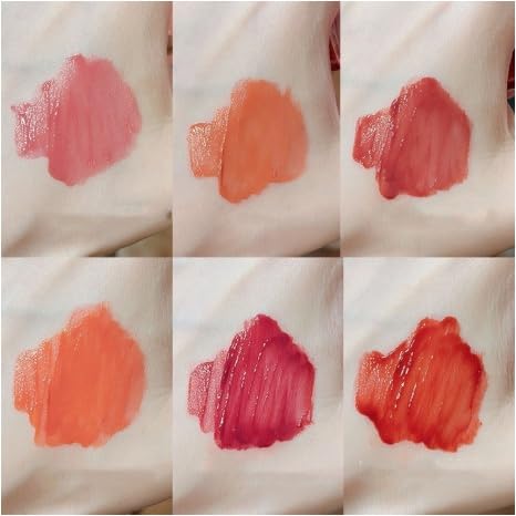 Juego de brillo de labios de oso de 6 colores, esmalte de labios, lápiz labial líquido, lindo oso brillo de labios, tinte de labios hidratante impermeable de larga duración para mejillas, maquillaje 5