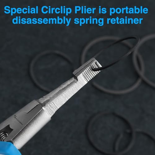Image of SPEEDWOX 8 inch Special Lock Ring Pliers Straight Jaw Pliers Tips C-Clip Plyers Retaining Ring Plier Snap Rings Plier Angle Tip Circlip Plyers For Rings Remover Automatic Transmissions Transfer Case