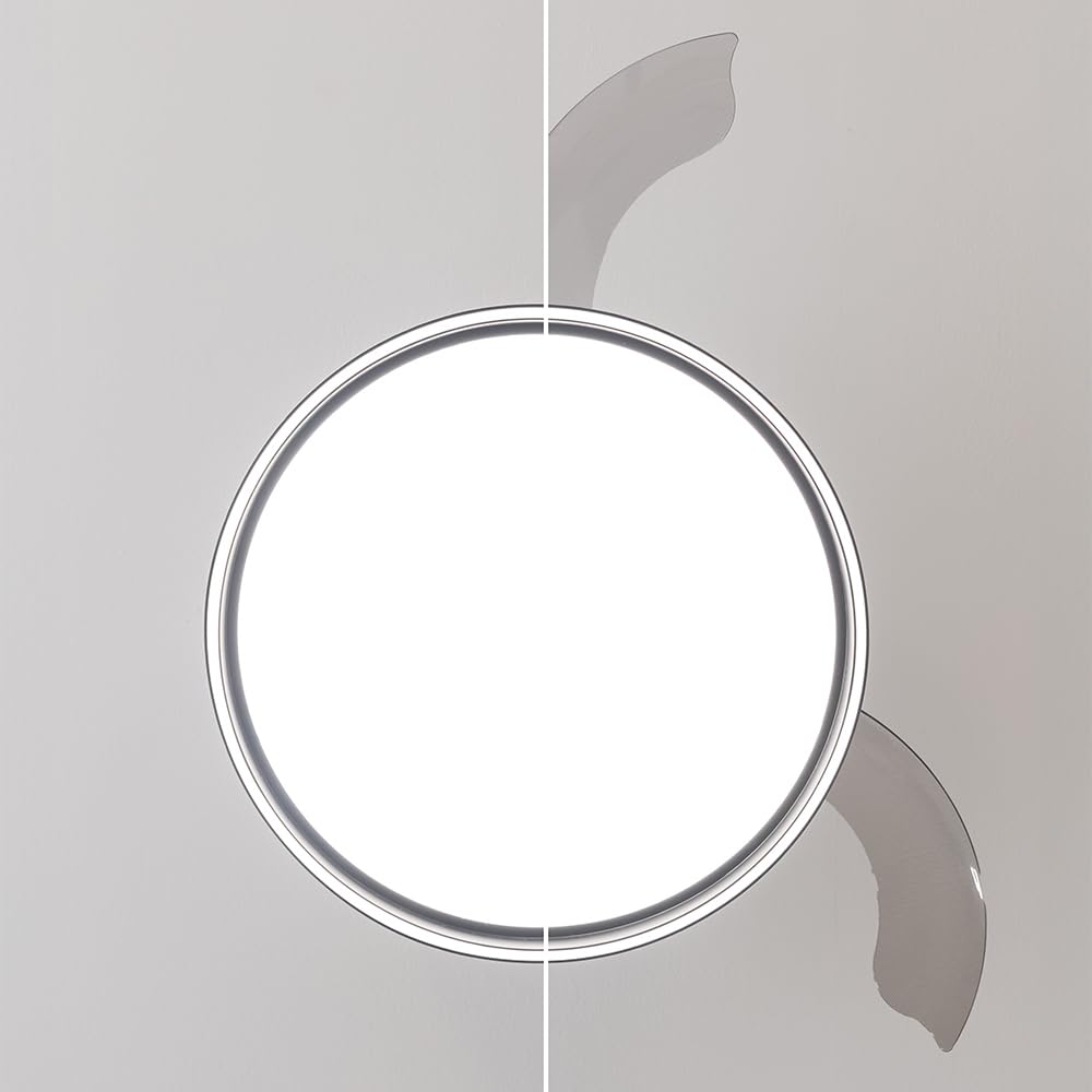 Cecotec Ventilatore da Soffitto con Luce e Pale Retrattilie EnergySilence Aero 4280 invisibile Black. 40 W, diametro 42" (106 cm), timer, 3 tonalità di luce, funzione estate-inverno, nero
